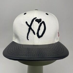 New Era x‎ The Weeknd XO White Faux Leather Brim Strapback Hat OS Official Merch